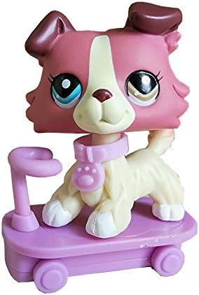 Cute LPS Collie 1262 Dog Puppy Different Eyes with Accessories Collection Child Girl Boy Figure Toy Loose