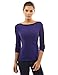 PattyBoutik Women's Trimmed Boat Neck Knit Top