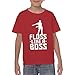 UGP Campus Apparel Floss Like A Boss - Flossin Dance Funny Emote Youth T Shirt - Medium - Red