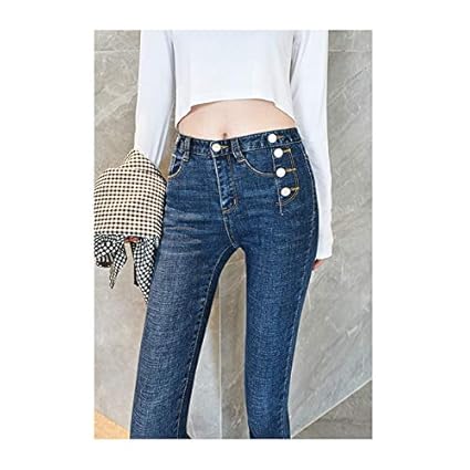 Kxdnzk Zkkxdn Jeans Para Mujeres Vintage Slim Style Pencil Jean