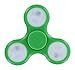 Fidgetec Premium Water Resistant Tri Fidget LED Hand Spinner With On/Off Switch and 2 Mode Flashing LED Lights - Green