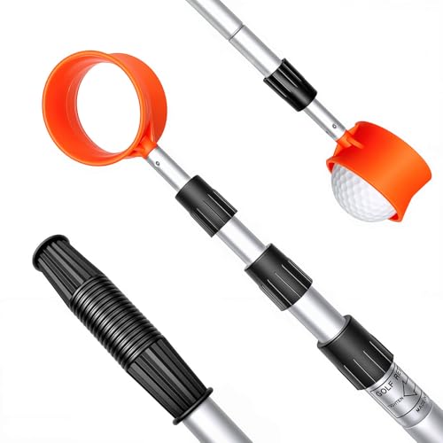 Golf Ball Retriever, Max 7/9/12/15 Ft Lightweight Stainless Steels/Aluminum Alloy Golf Ball Retriever Telescopic for Water and Bushes, Easy to Pick Up Golf Balls, Best Golf Accessories Gifts