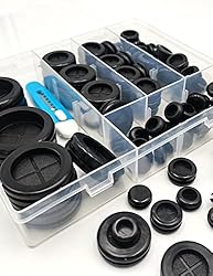 EASYEAH 80 PCS Rubber Grommets Assortment Kit for