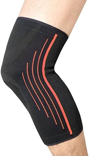 Knee Compression Sleeve Support,Oodvj Used for Joint Pain and Arthritis Relief, Improved Circulation Compression,Support for Runing,Workout,Recovery,Jogging,Hiking(Orange)