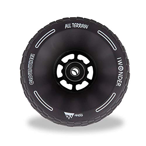 IWONDER Cloud Wheel Electric Skateboard Wheels All Terrain Off Road 120mm 78A Translucent Urethane Patented Damping Foam Core Longboard Wheels - Thumbnail 3