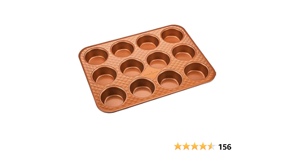Copper Chef Muffin Pan 12 Cup Cupcake Pan With Nonstick Coating Chef Grade Baking Pans For Oven Use Diamond Pan Cookware Collection Buy Online At Best Price In Uae Amazon Ae