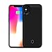 ZTESY iPhone X Battery Case, iPhone X 5000mAh Capacity Support Lightning Port Headphones Portable Charger Case Extended Battery Pack Charging Case with Kickstand Black