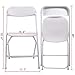 Sandinrayli 20 PCs White Plastic Folding Chairs Commercial Quality Stackable Outdoor Event Wedding Party Chairs (White)