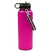 Flaskars Paracord Handle for Hydro Wide Mouth 12oz - 64 oz Sport Water Bottle Flask Strap Carrier (Pink Camo/Black)