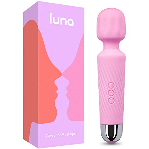 Find Bargain Luna Rechargeable Personal Wand Massager - 20 Vibration Patterns & 8 Speed - Travel Bag...