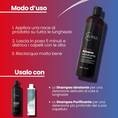 DIVINA BLK Natural & Amazing Natural Extracts Softening Conditioner for Wavy Curly Super Curly Afro Natural & Amazing Hair (400ml)