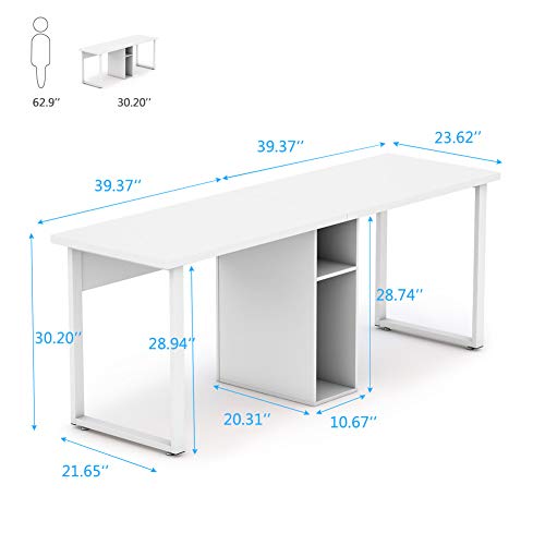 image for Tribesigns 78'' Computer Desk, Extra Large Two Person Office Desk with
