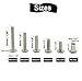 binifiMux 100pcs M6x15mm/20mm/25mm/30mm/35mm Rivet Countersunk Hex Socket Cap Bolts and Hex Head Barrel Nuts Assortment Kit for Furnitures Cribs Chairs, Nickel Plated