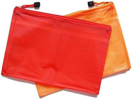 Zipper File Bags Waterproof Double Layer 2pcs (size11x8 inches)