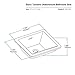 KRAUS Elavo 17-inch Square Undermount White Porcelain Ceramic Bathroom Sink with Overflow, KCU-231
