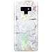 JIAXIUFEN Galaxy Note 9 Case Shiny Change Color Gray Marble Design Shiny Change Color Clear Bumper TPU Soft Rubber Silicone Cover Phone Case for Samsung Galaxy Note 9
