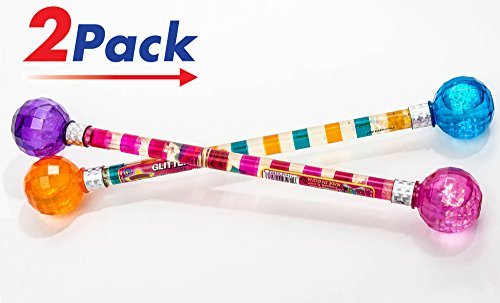 Cheerleader Baton by 2GoodShop | Kids Toys Dance Twirling Glitter Baton for Girls Great for Marching Bands Sport Games and Parades Comes in 4 Styles Pack of 2 | Item #2803