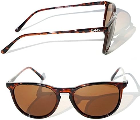Retro Tortoise Shell Polarized Sunglasses with Amber Lenses by DANG Shades
