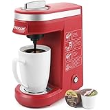 CHULUX Single Cup Coffee Maker Travel Coffee Brewer,Red