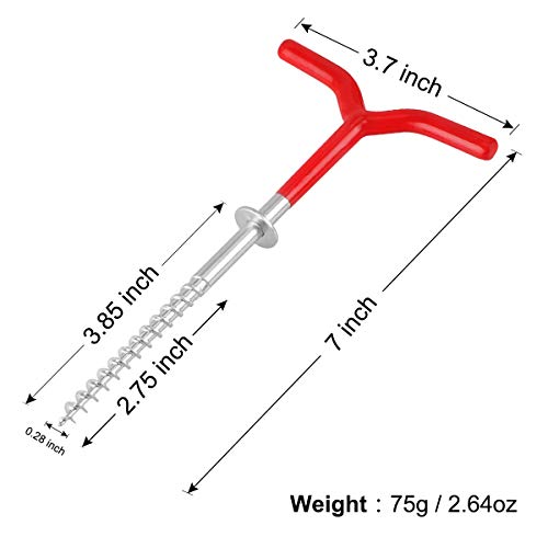 VIPITH Tent Stakes, Heavy-Duty Non-Rust Steel Camping Stakes, Unbreakable ScrewÂ Threads Ground Anchor, Available in Beach Snowfield and Grassland, 6 Pack