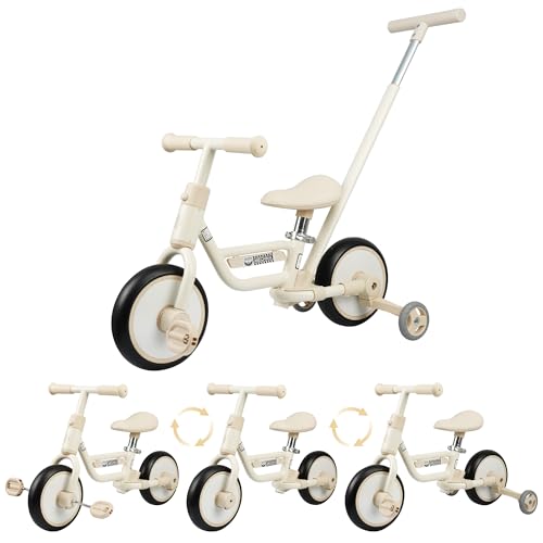ZUKKA Toddler 4 in 1 with Detachable Push Handle and Silent Wheels Lightweight Easy-to Assemble for Over 18 Months Baby Toddlers