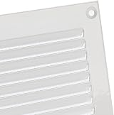 EUROPLAST 300x100mm White Metal Air Vent Grille Cover with Insect Mesh view 3