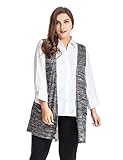 Chicwe Women's Melange Knit Plus Size Pockets Vest