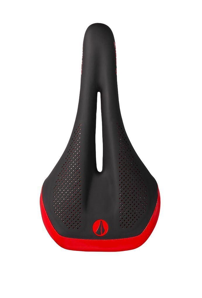 SDG Allure V2 Women’s Bike Saddle – Black/Red | Ergonomic Women’s Cut-Out Bicycle Saddle for MTB, Road & Gravel | Lightweight EVA Comfort Foam + Alloy Rails