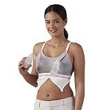 BRAVADO! DESIGNS Women's Maternity Clip and Pump Hands-Free Nursing Bra Accessory, Dove Heather, M