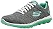 Skechers Women's Skech Air 2.0 Sneaker, Charcoal/Green, 10 M US