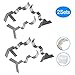Yoaokiy 2 Sets(6Pcs) Double Curtain Rod Brackets - Curtain Holders Tap Right Into Window Frame - Adjustable Curtain Rod Brackets(Silver)
