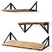 BAYKA Floating Shelves Wall Mounted, Rustic Wood Wall Shelves Set of 3 for Bedroom, Bathroom, Living Room, Kitchen primary