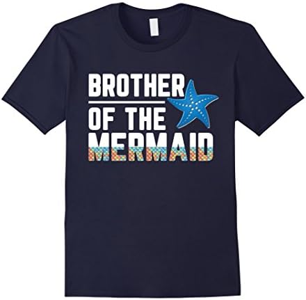 Mens Brother Of The Mermaid Shirt Mermaid Brother Shirt 2XL Navy