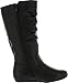 TOP Moda Bank-78 Womens Mid Calf Round Toe Stiching Flat Boots