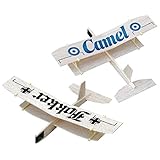 Guillow Twin Biplane Gliders Balsa Flyer - Pack of 2