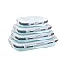 Collapsible Silicone Food Containers Storage 4 Pack Lunch Bento Box with Lid for Camping, Hiking, School CP012