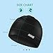 Aegend 2 Pack Swim Cap, Durable Silicone Swimming Caps for Long Hair Short Hair, Adult Youth Women Men, Black