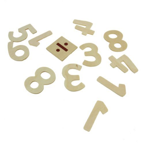Creation Station Wooden Numbers and Symbols, Natural