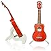 KSEV Portable Ukulele Stand (2 Pack), Lightweight LDPE Material Instrument Holder for Small Musical String Instrument Ukulele, Violin, Mandolin, Banjo & Guitar