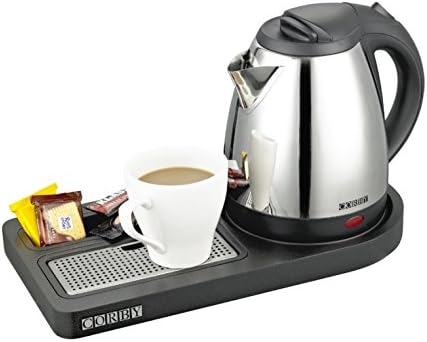 Corby of Windsor Buckingham Compact Welcome Tray - Black (With 1L Kettle)