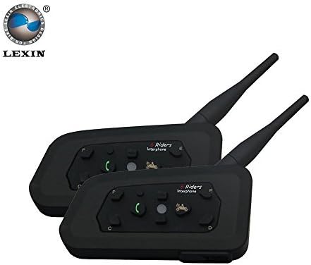 LEXIN 2x BT Interphone Bluetooth Motorbike Motorcycle Helmet Intercom Headset 1000m Rider by LEXIN