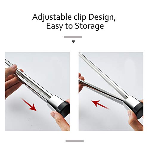 WELTPACKEN Air Fryer Food Tongs, Kitchen Food Tongs, Non-Stick Stainless Steel, Unique Locking Mechanism – Perfect for Picking Bread, Salads, Barbecue, Pasta, etc