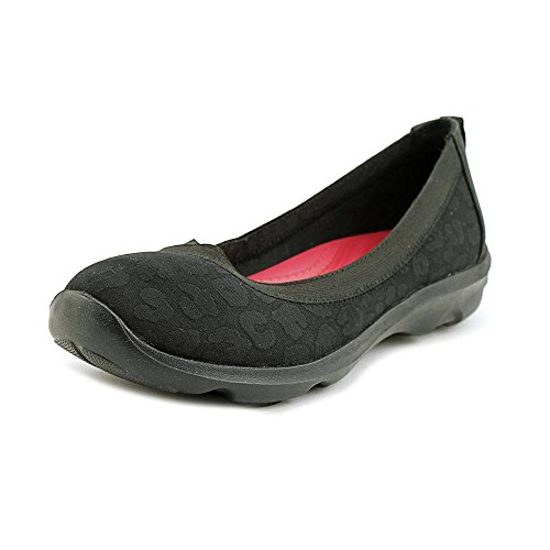 crocs Women's Busy Day Leopard Flat, Black, 6 M US