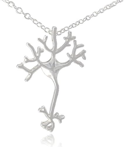 COS (TM) Nerve Cell Science Pendant Necklace (Small Silver)