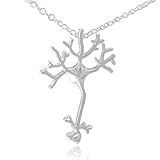 COS (TM) Nerve Cell Science Pendant Necklace (Small Silver)