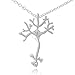 COS (TM) Nerve Cell Science Pendant Necklace (Small Silver)