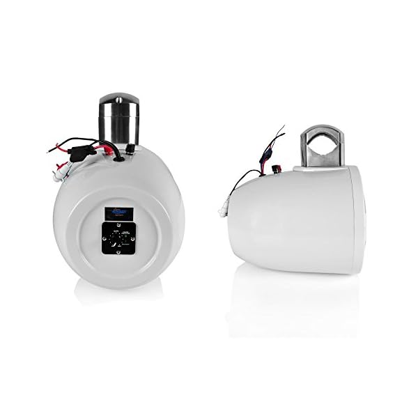 Lanzar-Marine-8-Bluetooth-Wakeboard-Speaker-Ative-Powered-Marine-Tower-Speaker-4-Way-Water-Resistant-1200-Watt-AQAWBS8WT