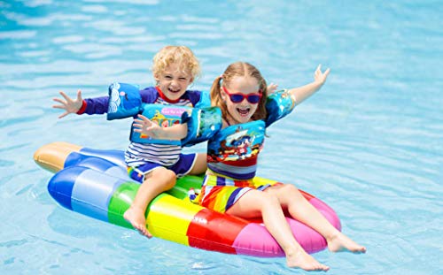 Qshare Kids Life Jacket Vest for Children, Swim Aid Floats for Swimming Pool, Learn to Swim for 25lbs to 55lbs Toddlers (Pirates)
