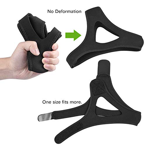 LUCCO Anti Snoring Chin Strap,Adjustable Anti Snoring Devices Better Sleep Helper,Snore Reducing Aids Snore Stopper Chin Straps for Men & Women (Black)