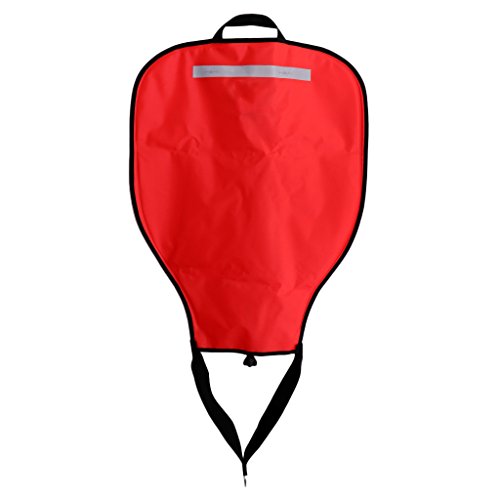 Prettyia (Pack of 2 Red Deluxe Nylon Diving SMB 50lbs Salvage Lift Bag & Over Pressure Valve Scuba Dive Underwater Treasure Find Safety Gear Equipment